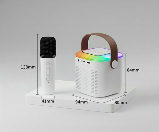 Enceinte karaoké 1 micro blanc