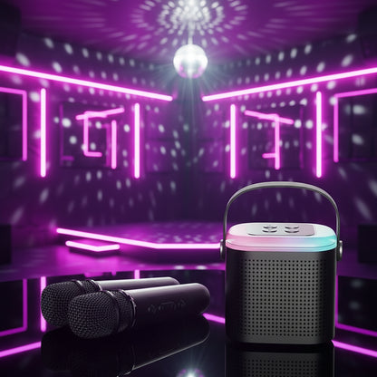 Enceinte karaoké 2 micro noir