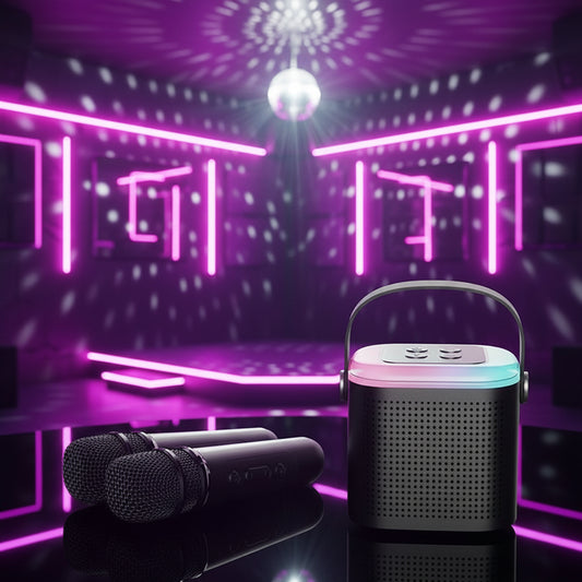 Enceinte karaoké 2 micro noir