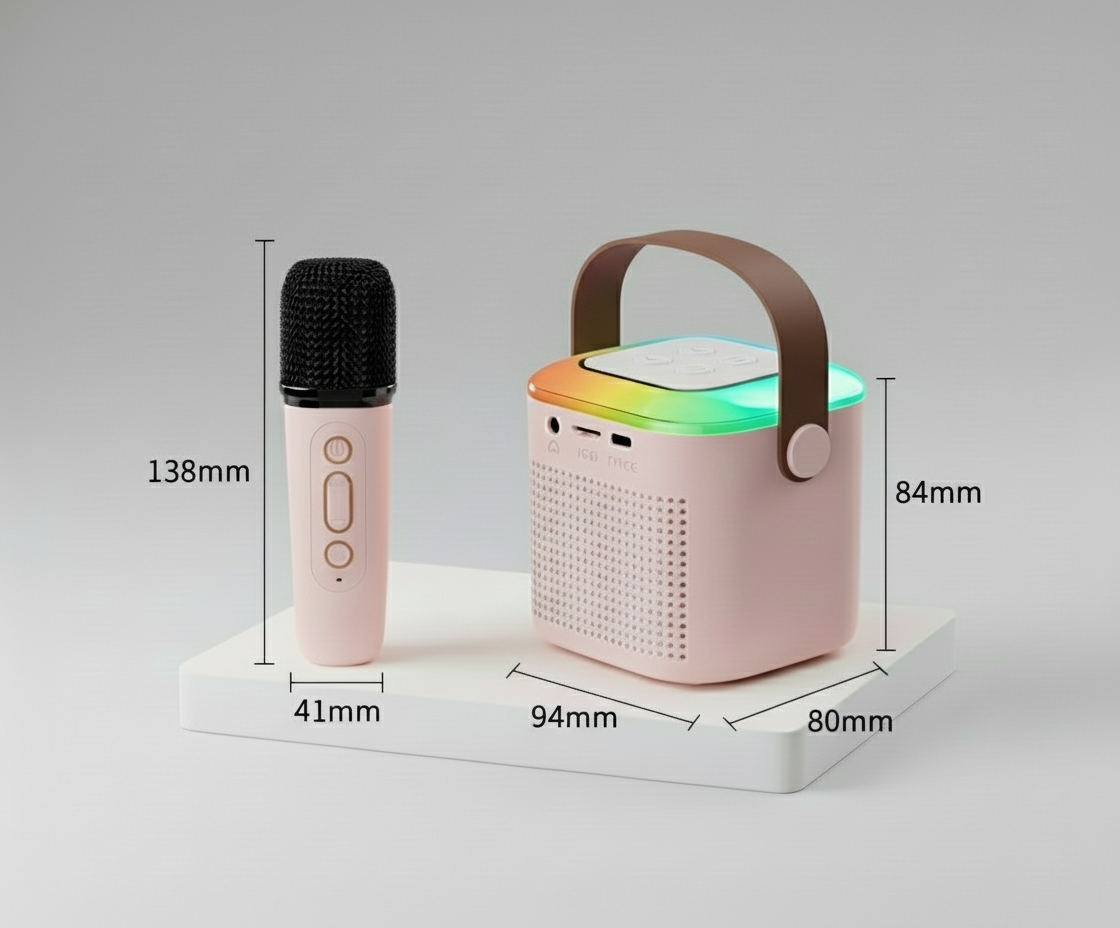 Enceinte karaoké 2 micro rose