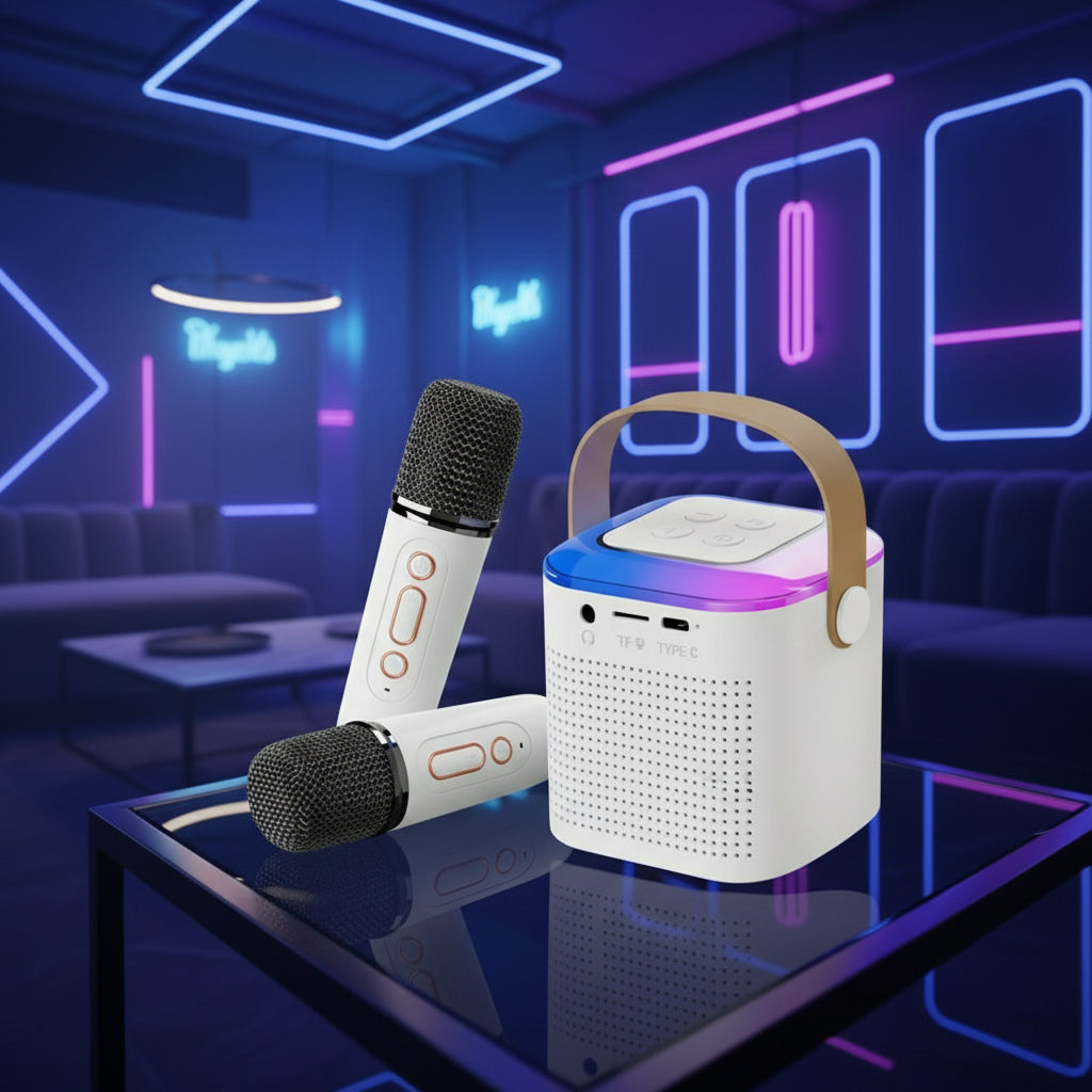 Enceinte karaoké 2 micro rose