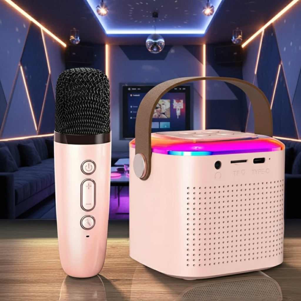 Enceinte karaoké 1 micro blanc